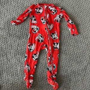 Posh Peanut Be My Valentine Footie Zippered One Piece - 3-6 months / Red